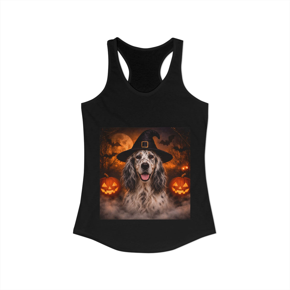 Witch Hat Pack English Setter Women's Racerback Tank