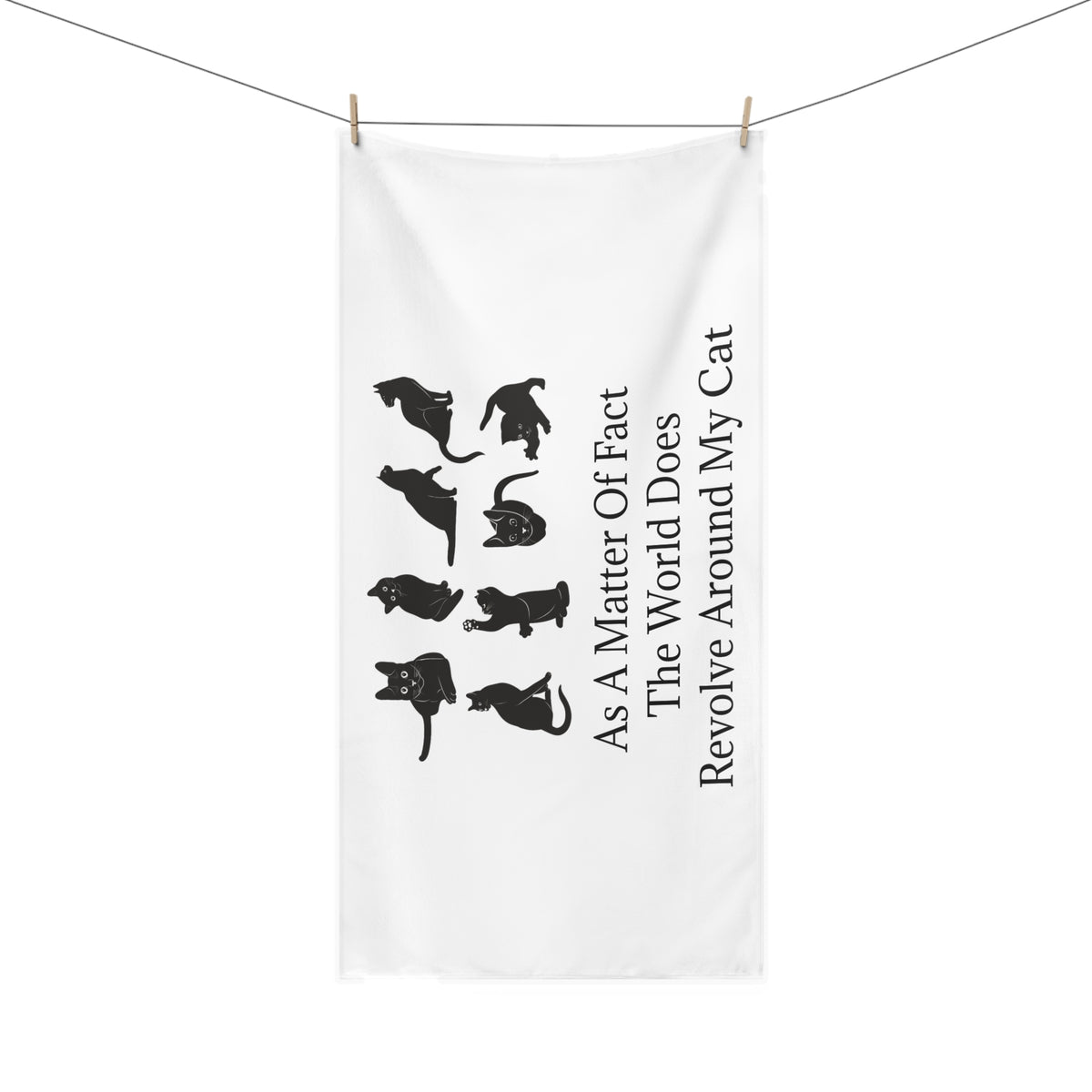 Matter Of Fact Cat Mink-Cotton  Beach Towel
