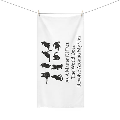 Matter Of Fact Cat Mink-Cotton  Beach Towel