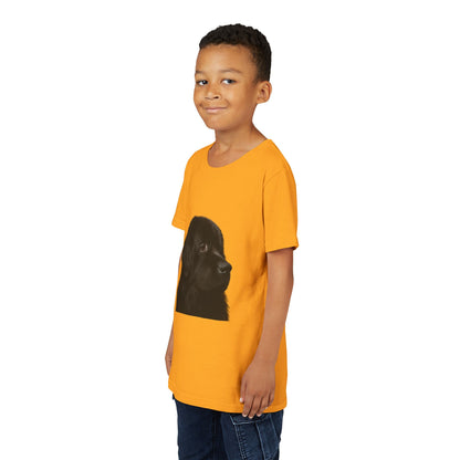Newfie Head Youth Unisex Short Sleeve Crewneck Tee