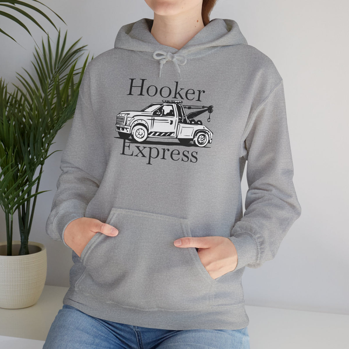 H**ker Express Wheel Lift Tow Truck Unisex Hoodie
