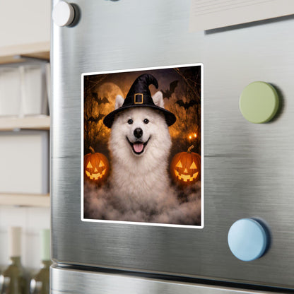 Witch Hat Pack Samoyed Vinyl Decal