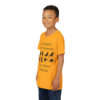 Cat Minions Youth Unisex Short Sleeve Crewneck Tee