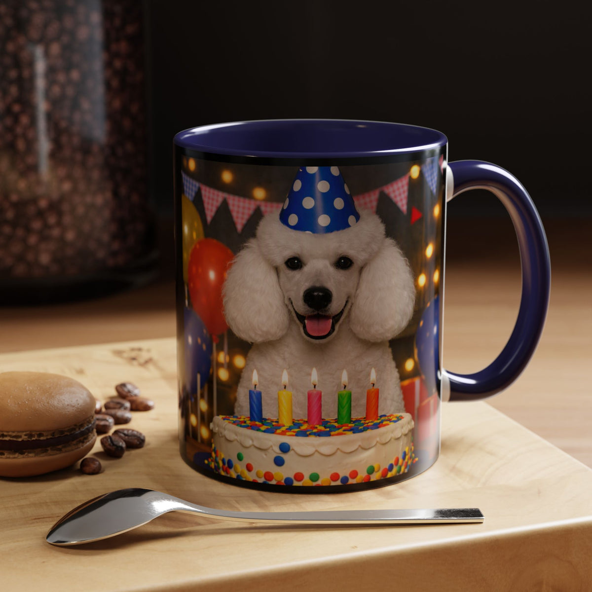 Birthday Buddy Poodle 2-Tone Coffee Mug
