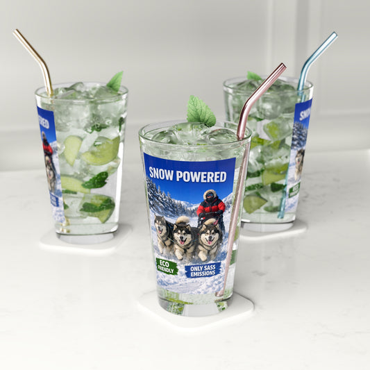 Snow Powered Drinking Glass