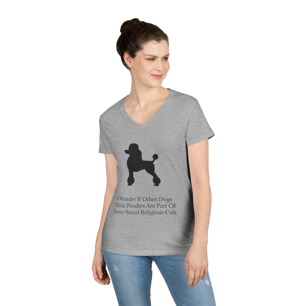 I Wonder Women's V-Neck Tee