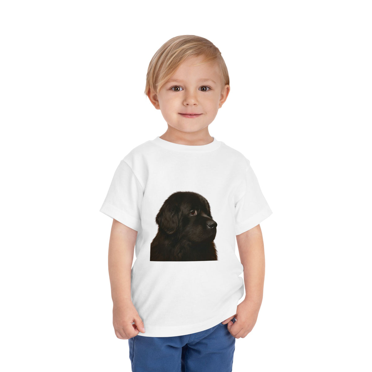 Newfie Head Toddler Unisex Short Sleeve Crewneck Tee