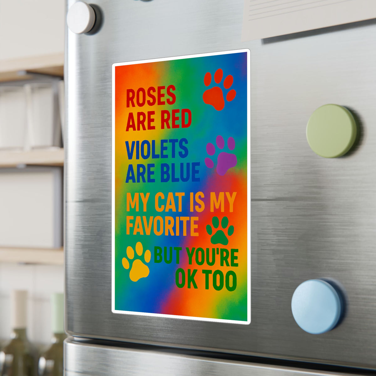 Roses Are Red Cat Vinyl Decal