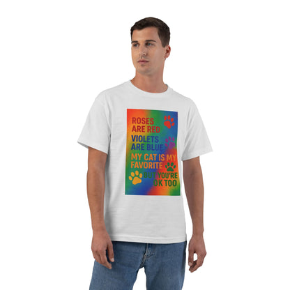Roses Are Red Cat Men's Short-Sleeve Crewneck Tee