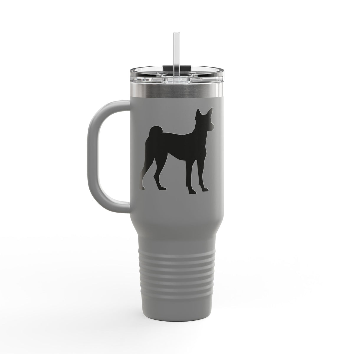 Basenji Silhouette Insulated Travel Mug