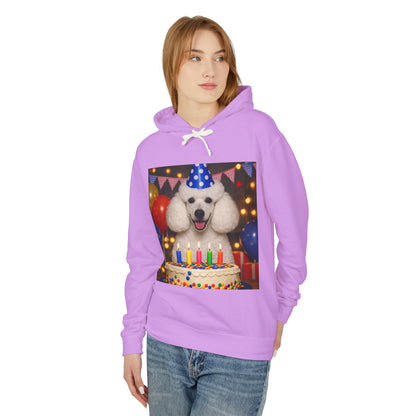 Birthday Buddy Poodle Unisex Lightweight Hoodie