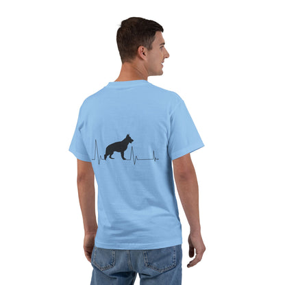 My Heart Beats For German Shepherds Men's Short-Sleeve Crewneck Tee