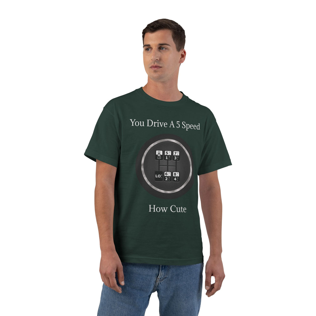 5 Speed How Cute Men's Short-Sleeve Crewneck Tee