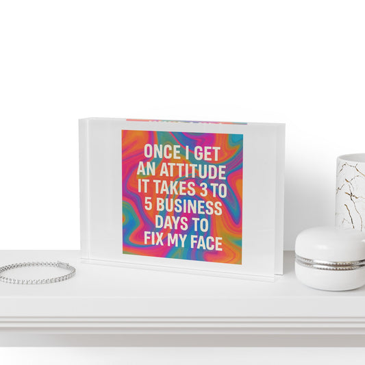 Fix My Face Acrylic Photo Block