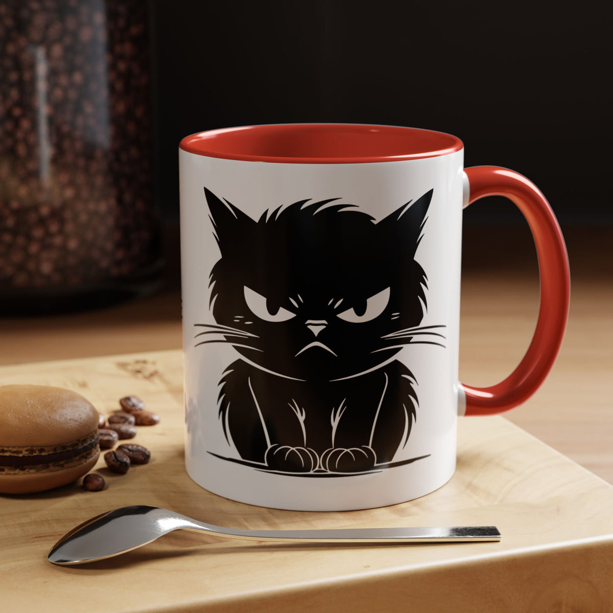 Angry Cat 2-Tone Coffee Mug
