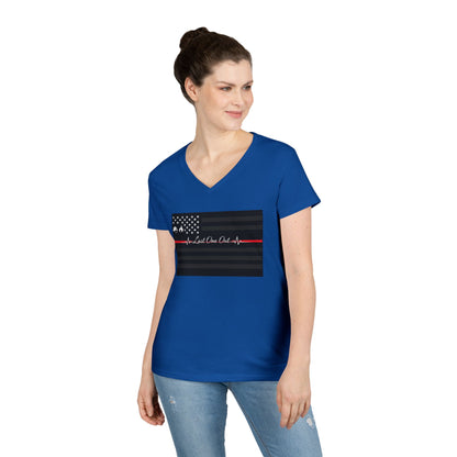 Thin Red Line Women's V-Neck Tee