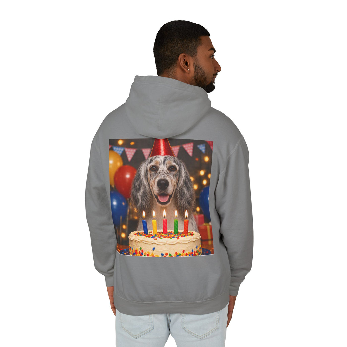 Birthday Buddy English Setter Unisex Lightweight Hoodie