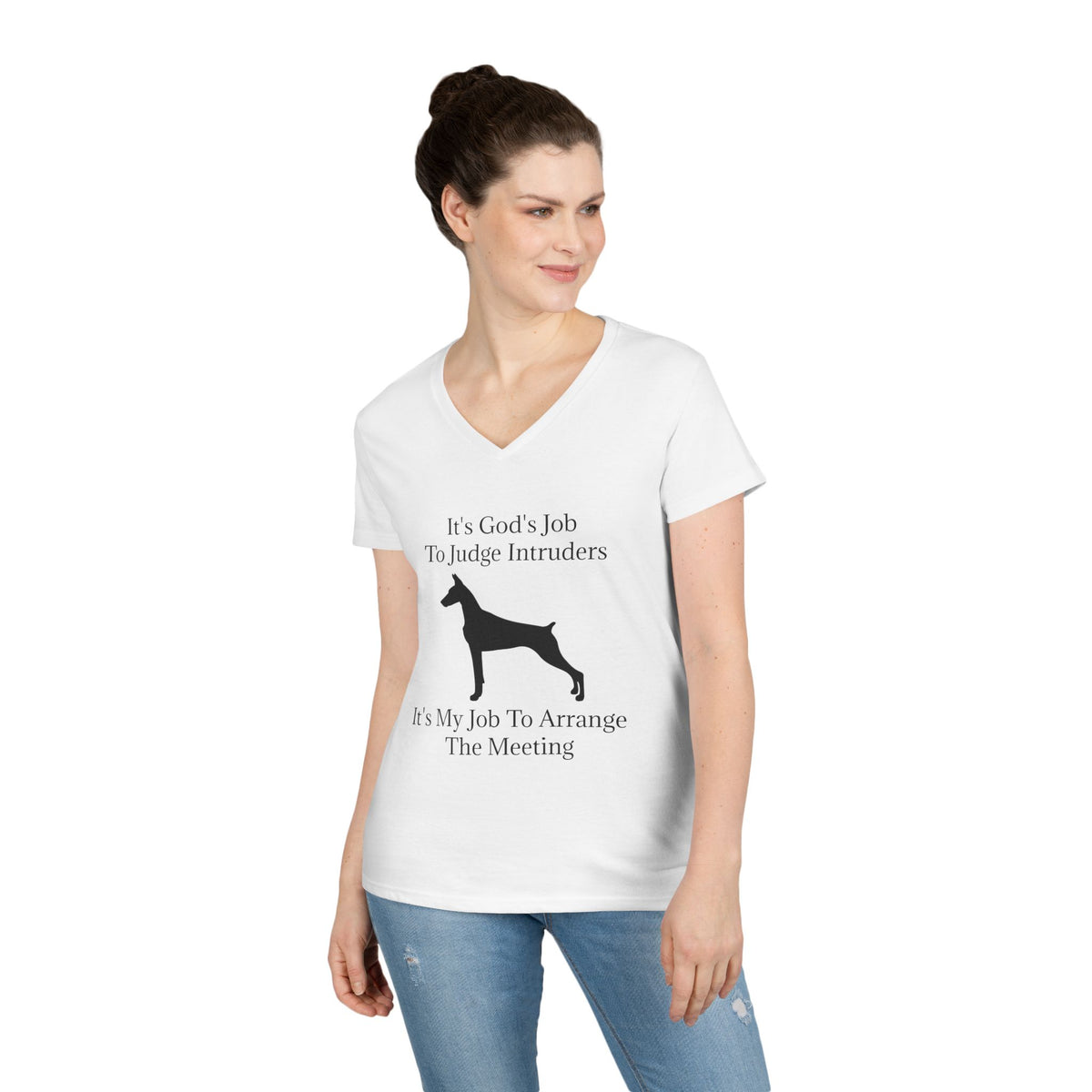 Arrange The Meeting Women's V-Neck Tee