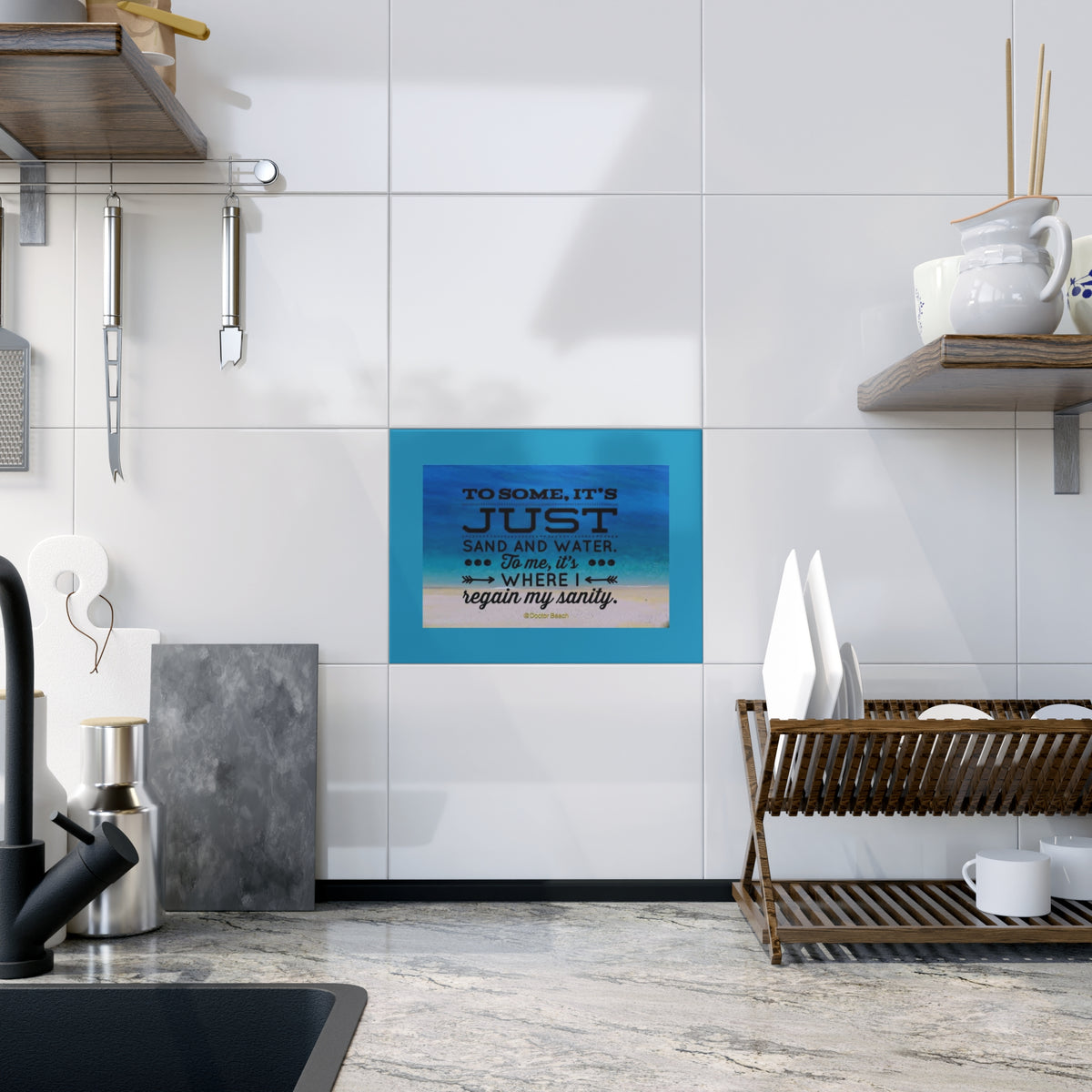 Dr. Beach Ceramic Photo Tile