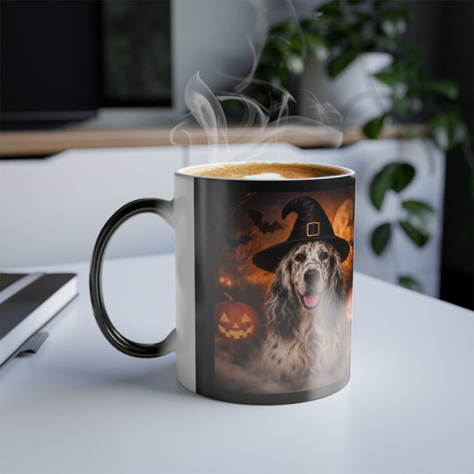 Witch Hat Pack English Setter Color Changing Mug