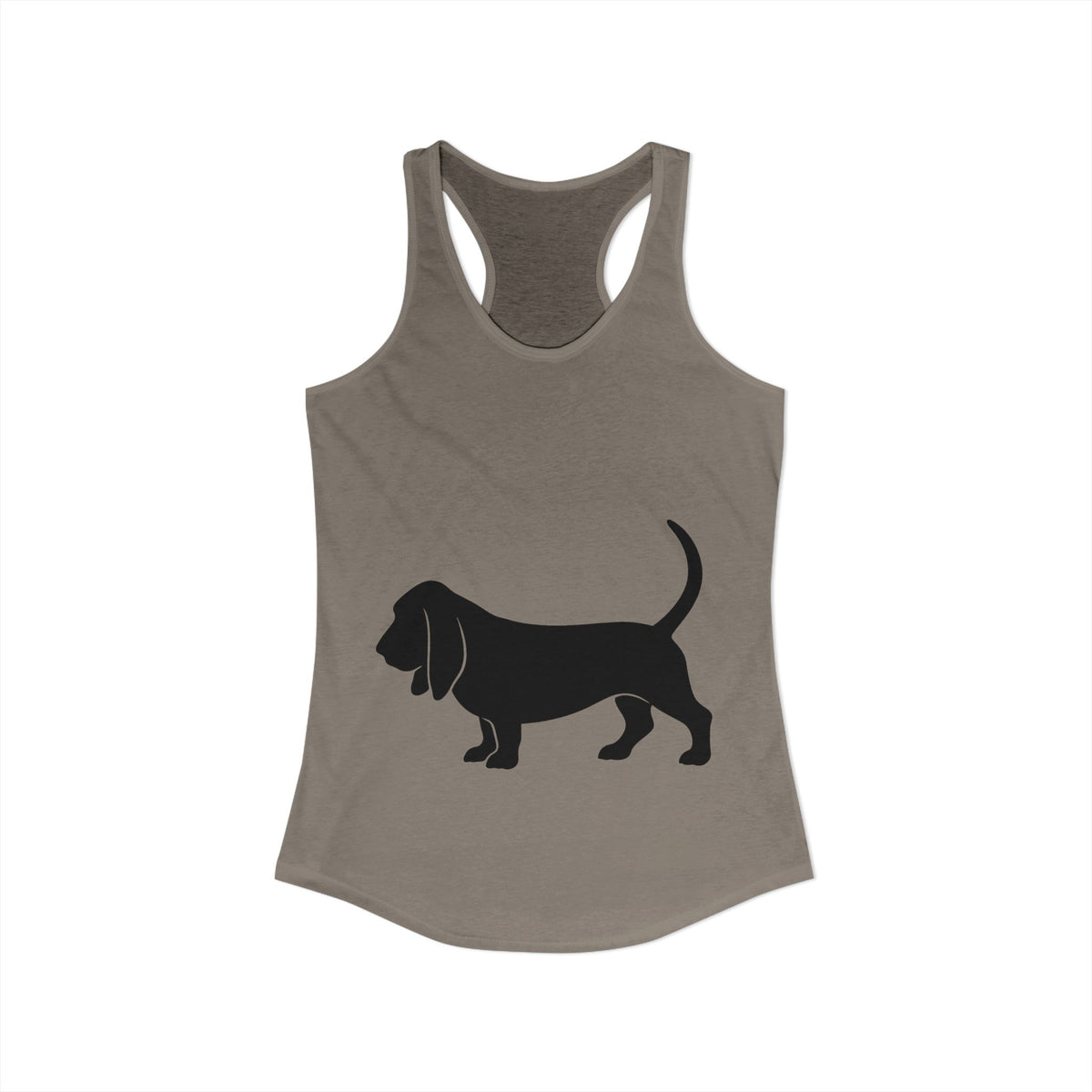 Basset Silhouette Women's Racerback Tank
