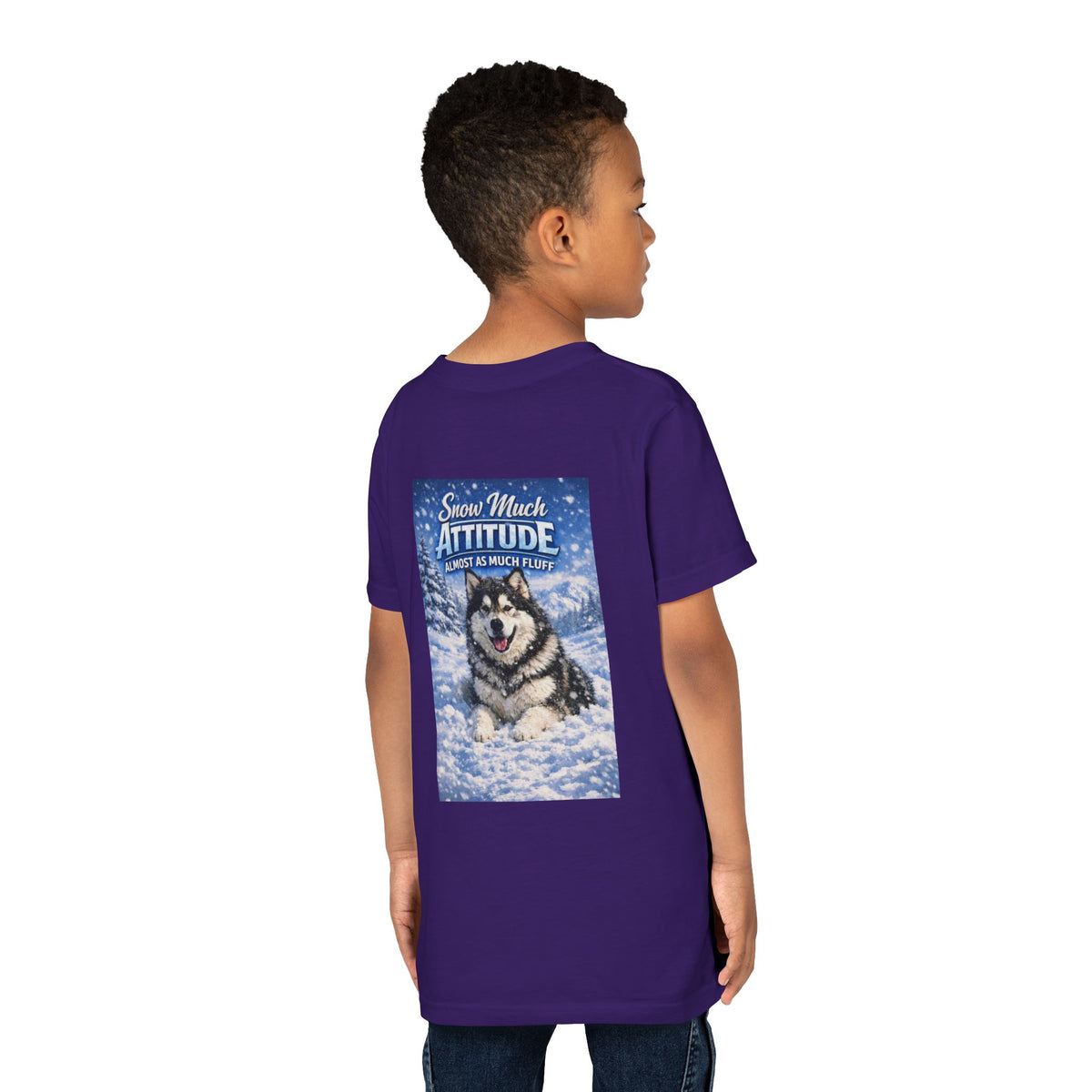 Snow Much Attitude Youth Unisex Short Sleeve Crewneck Tee