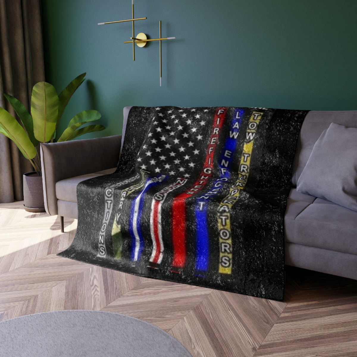 No One Fights Alone Crushed Velvet Blanket