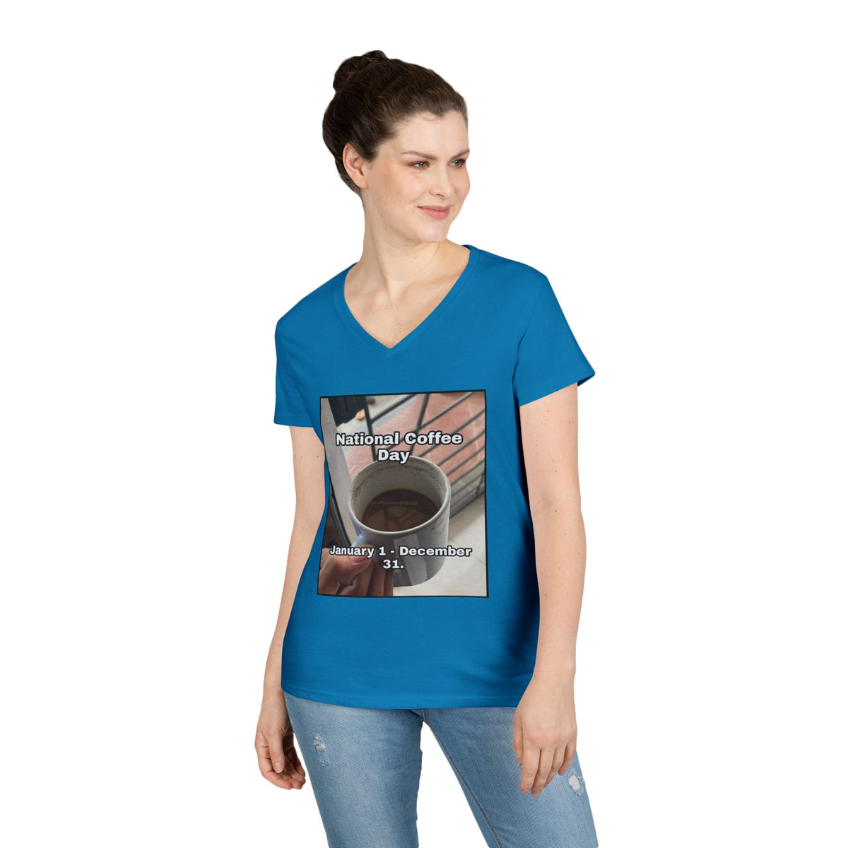 National Coffee Day Women's V-Neck Tee