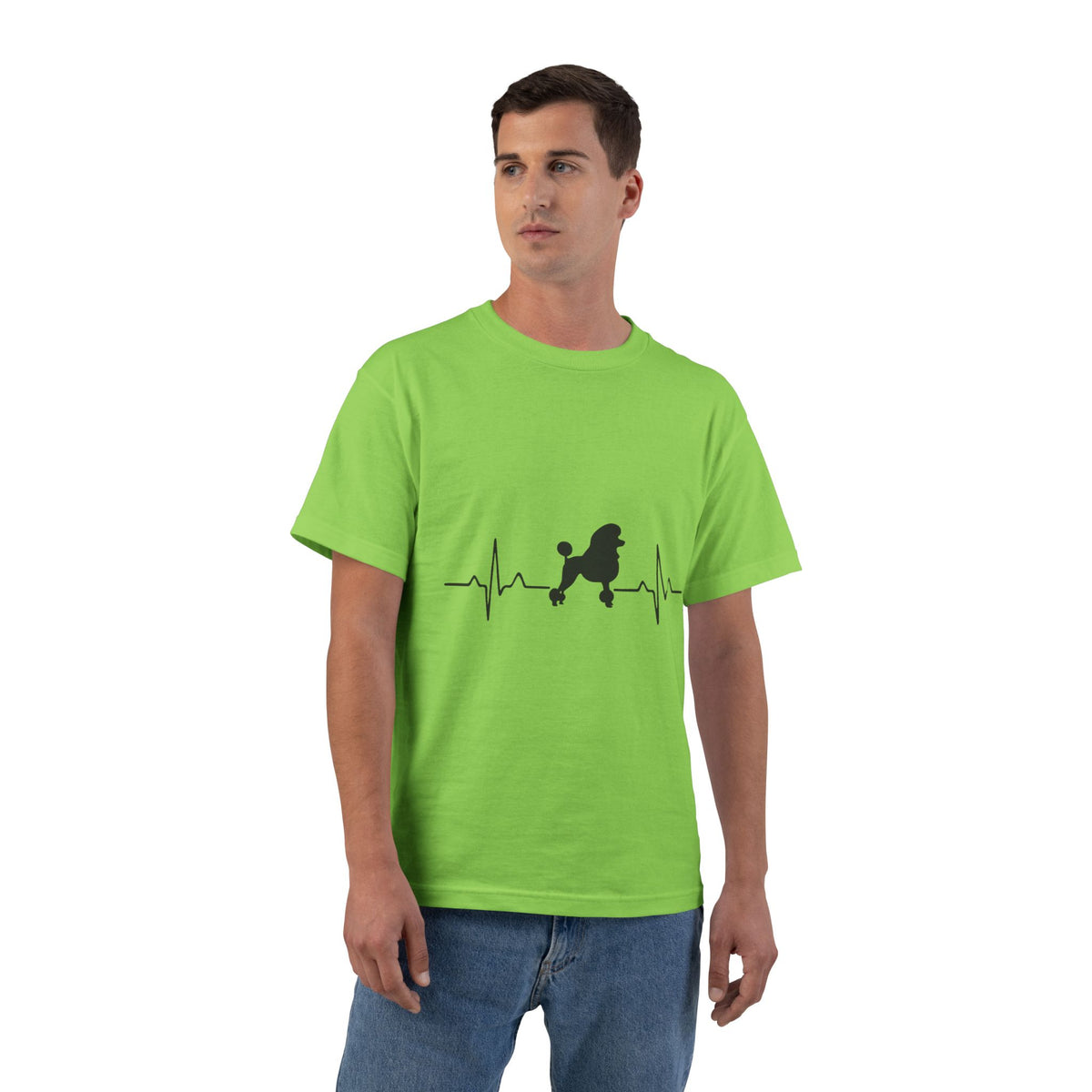 My Heart Beats For Poodles Men's Short-Sleeve Crewneck Tee