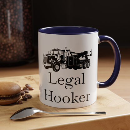 Legal H**ker Heavy Tow Truck 2-Tone Coffee Mug