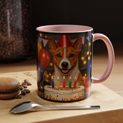 Birthday Buddy Basenji 2-Tone Coffee Mug