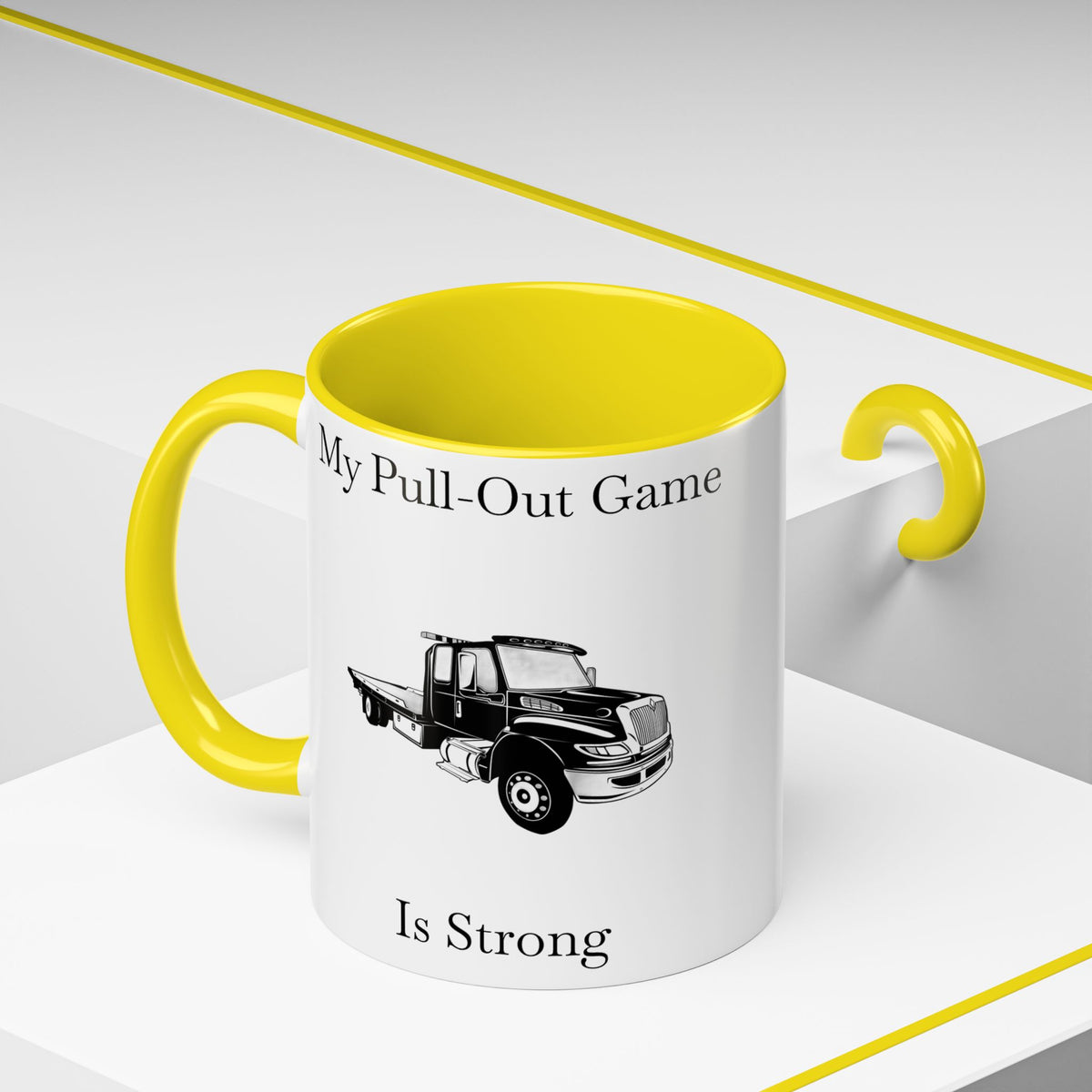 Pull Out Flatbed Tow Truck 2-Tone Coffee Mug