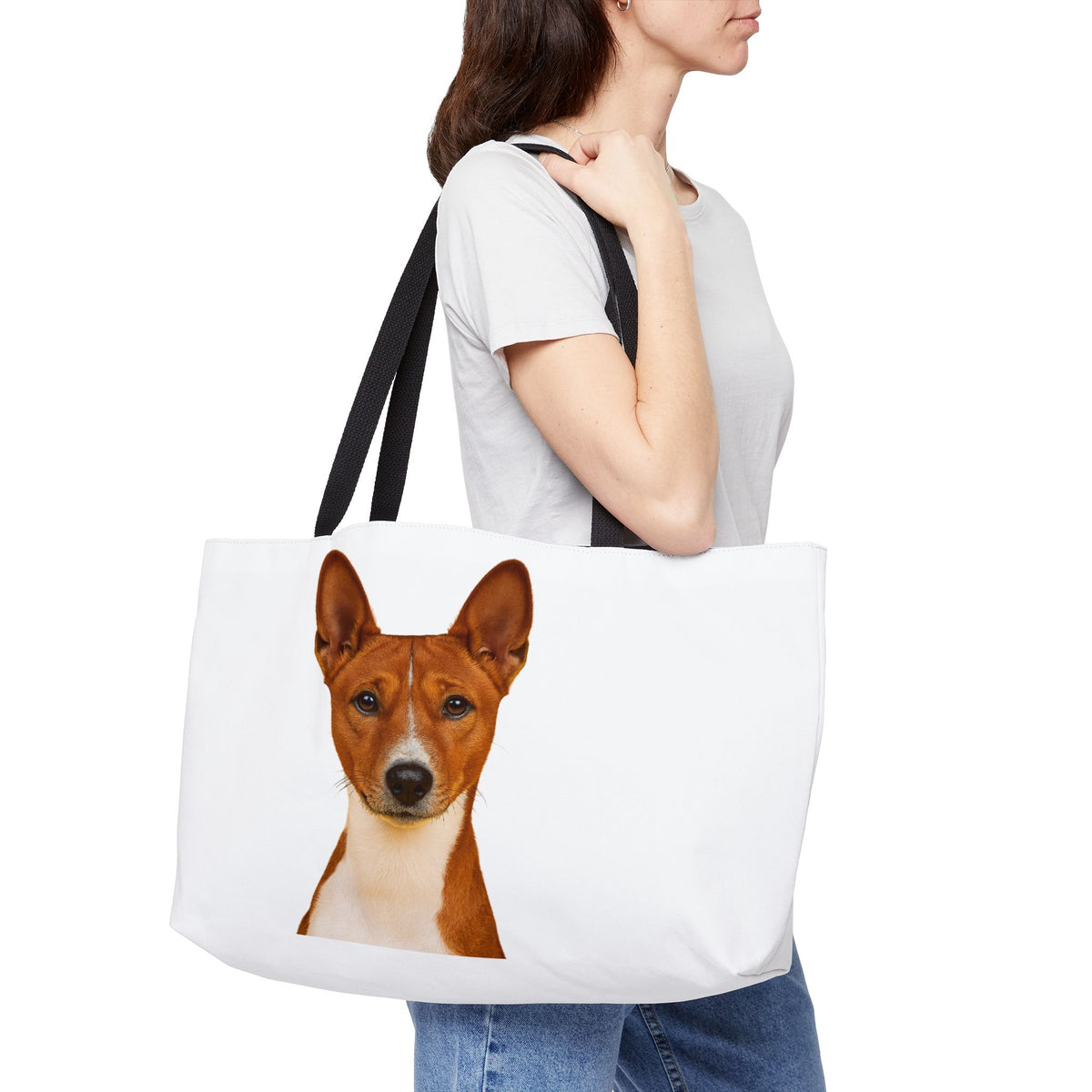 Basenji Head Weekender Tote Bag