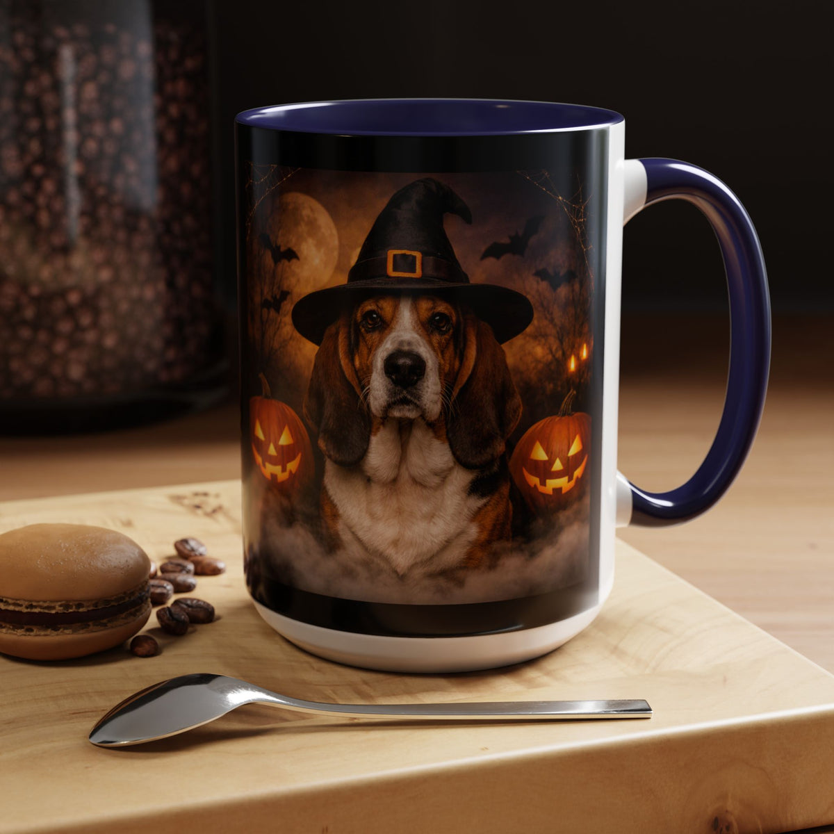 Witch Hat Pack Basset 2-Tone Coffee Mug