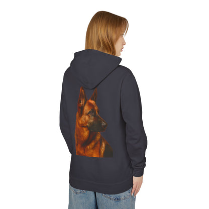 German Shepherd Head Unisex Lightweight Hoodie