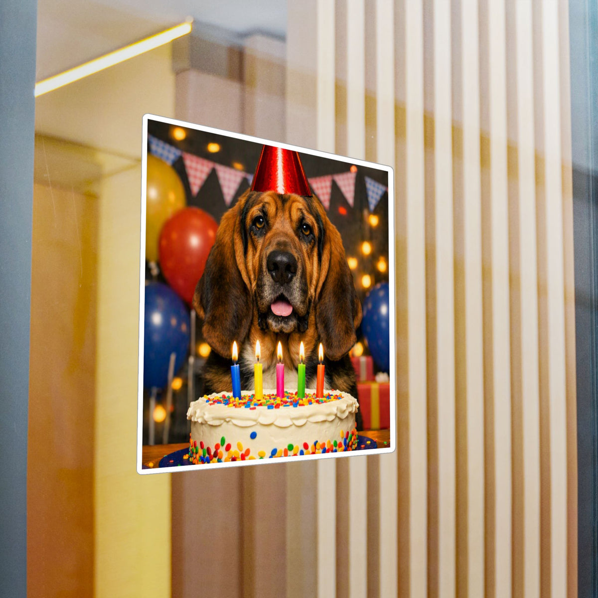 Birthday Buddy Bloodhound Vinyl Decal