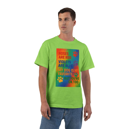 Roses Are Red Dog Men's Short-Sleeve Crewneck Tee