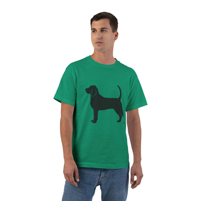 Bloodhound Silhouette Men's Short-Sleeve Crewneck Tee