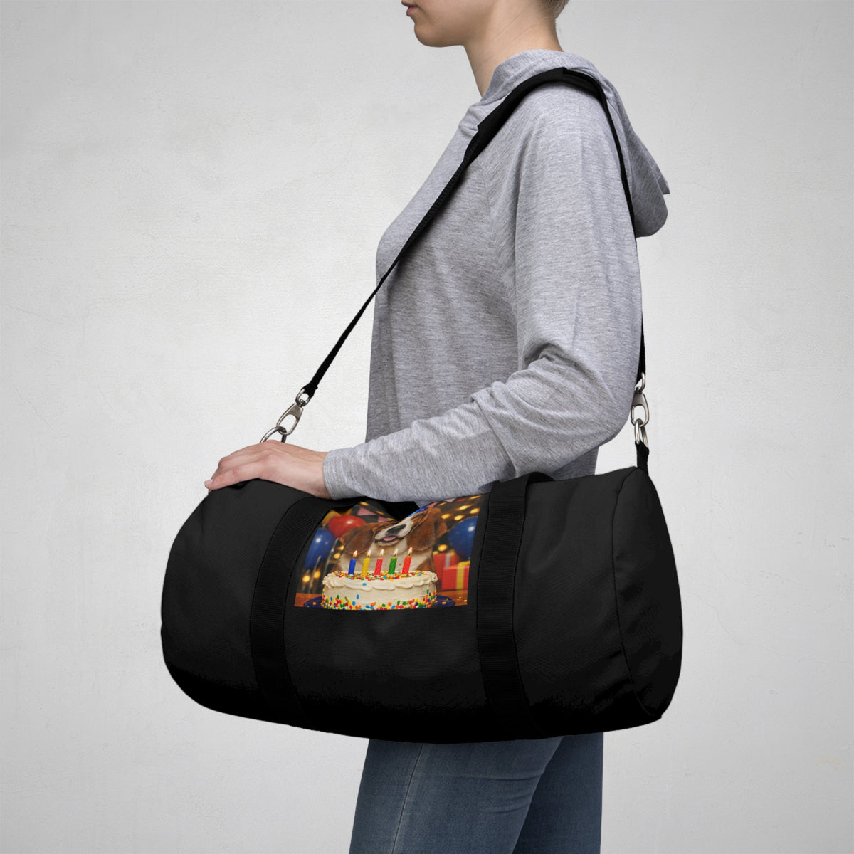 Birthday Buddy Basset Duffel Bag