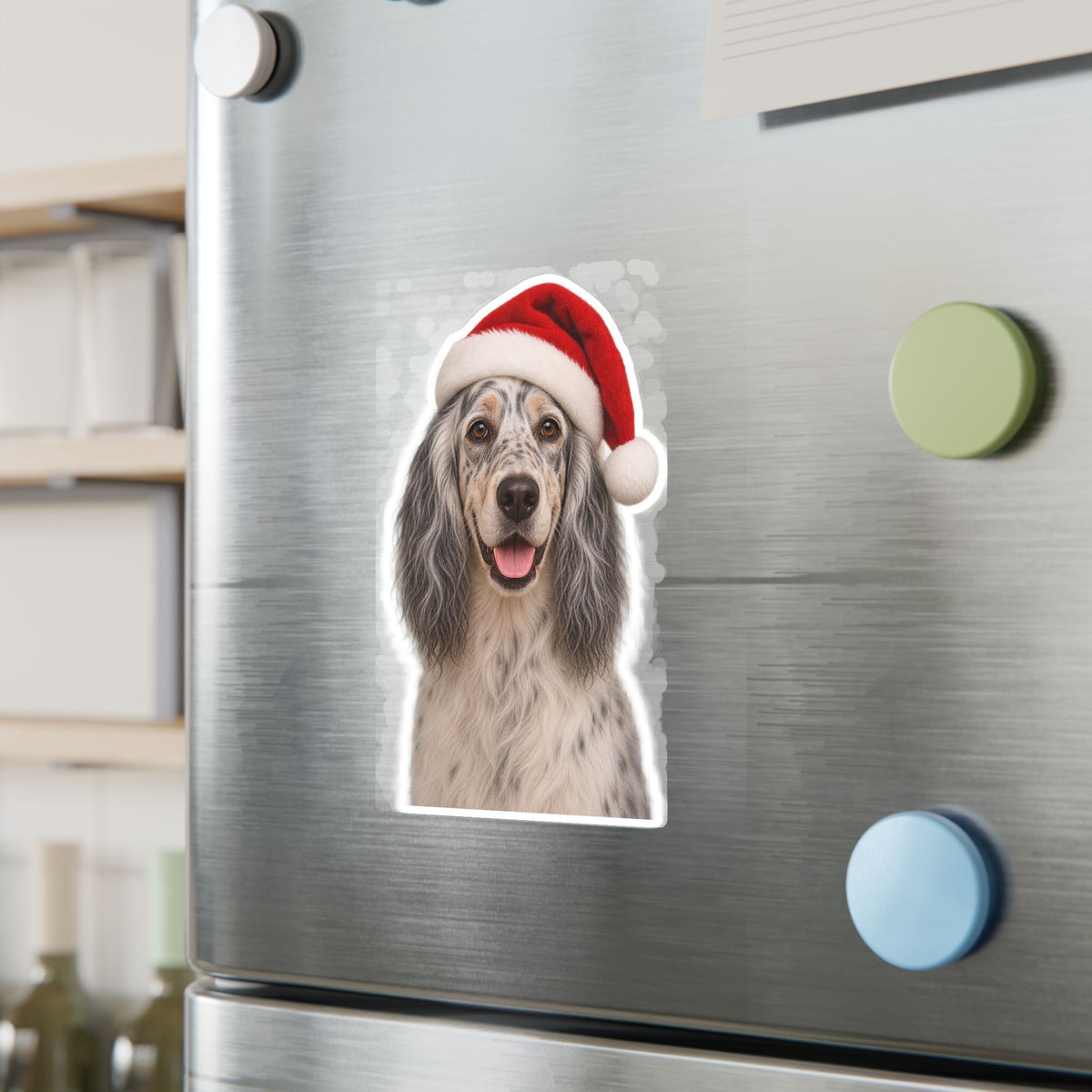 Santa Paws English Setter Vinyl Decal