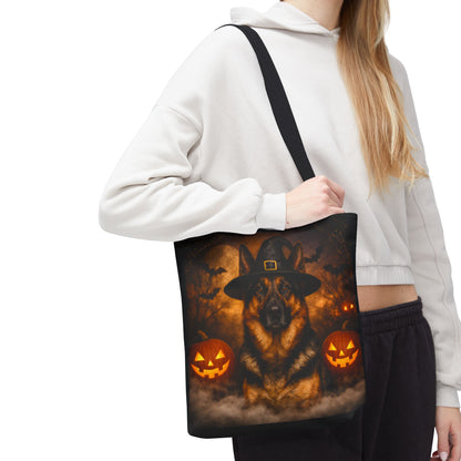 Witch Hat Pack German Shepherd Tote Bag