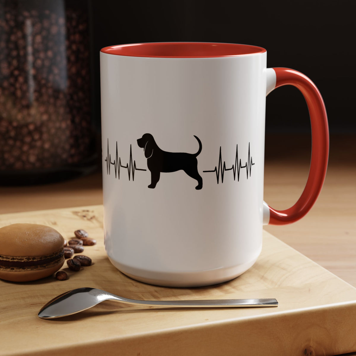 My Heart Beats For Bloodhounds 2-Tone Coffee Mug