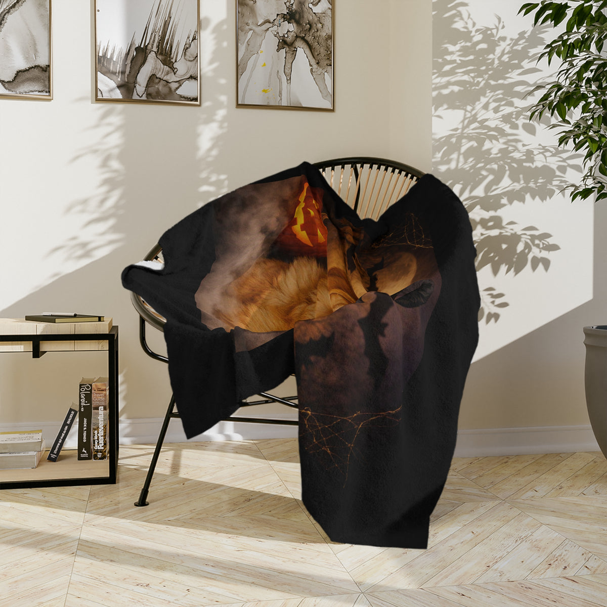 Witch Hat Pack Golden Velveteen Microfiber Blanket