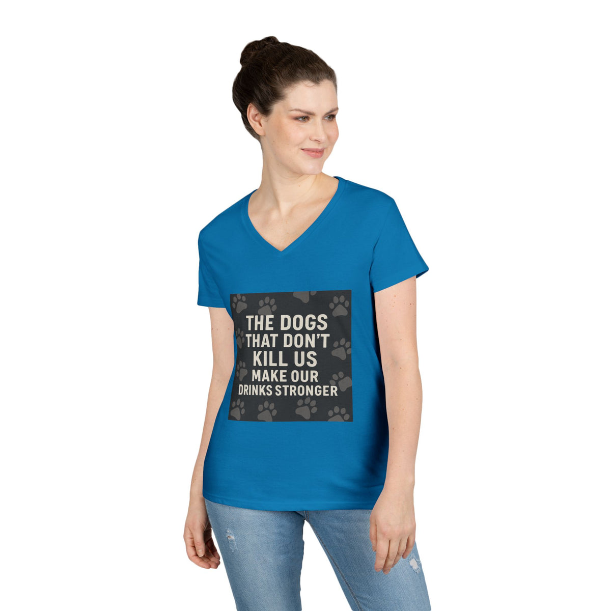 Drinks Stronger Women's V-Neck Tee