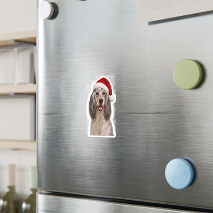 Santa Paws English Setter Vinyl Decal