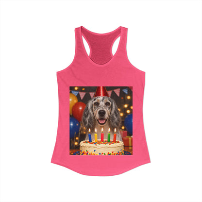 Birthday Buddy English Setter Women's Racerback Tank