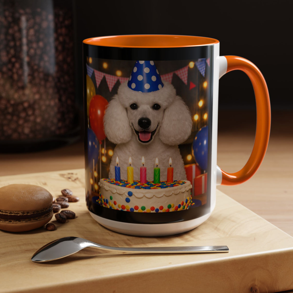 Birthday Buddy Poodle 2-Tone Coffee Mug