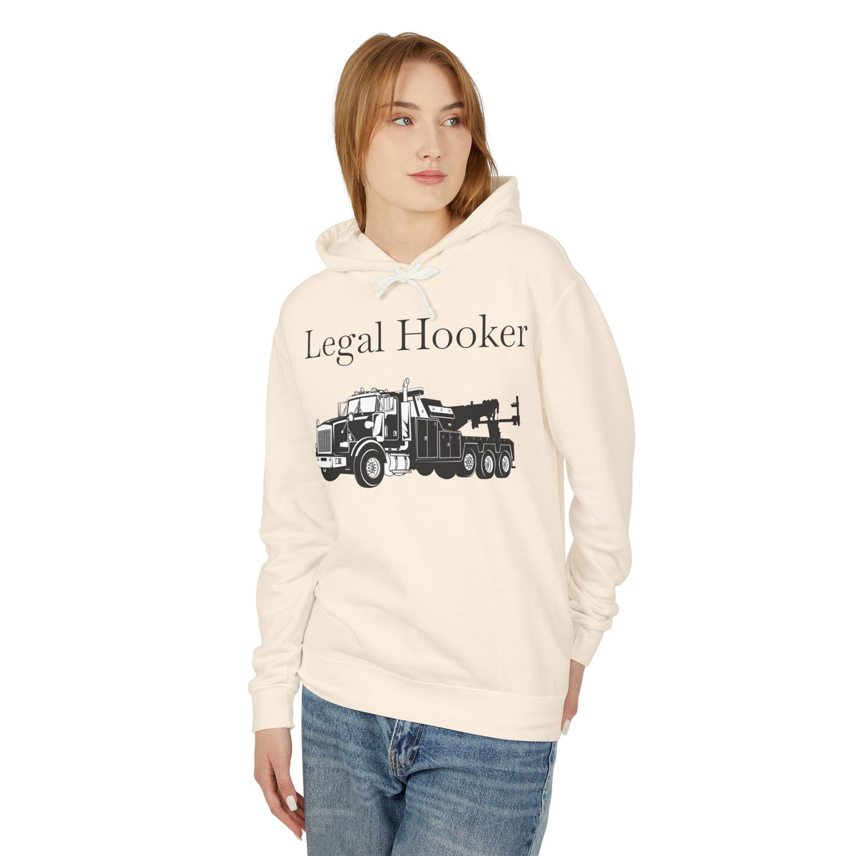 Legal H**ker Heavy Tow Truck Unisex Lightweight Hoodie