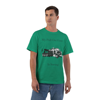 Pull Out Heavy Tow Truck Men's Short-Sleeve Crewneck Tee
