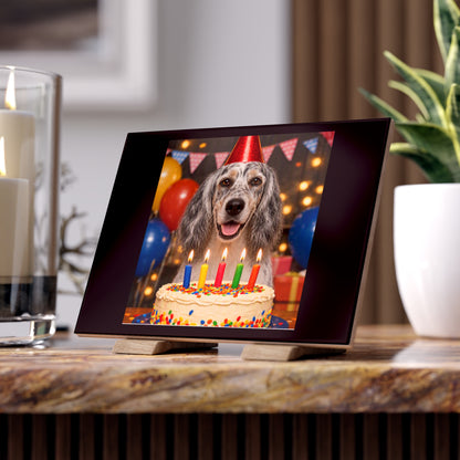 Birthday Buddy English Setter Ceramic Photo Tile